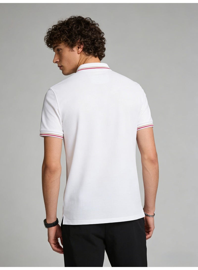 ذا نورث فيس 2026 The North Face Gold Logo Unisex Polo Shirt, Premium Pique Cotton Short Sleeve with Striped Collar & Cuffs, Outdoor-Inspired Casual Smart Wear for Men & Women - Image 5